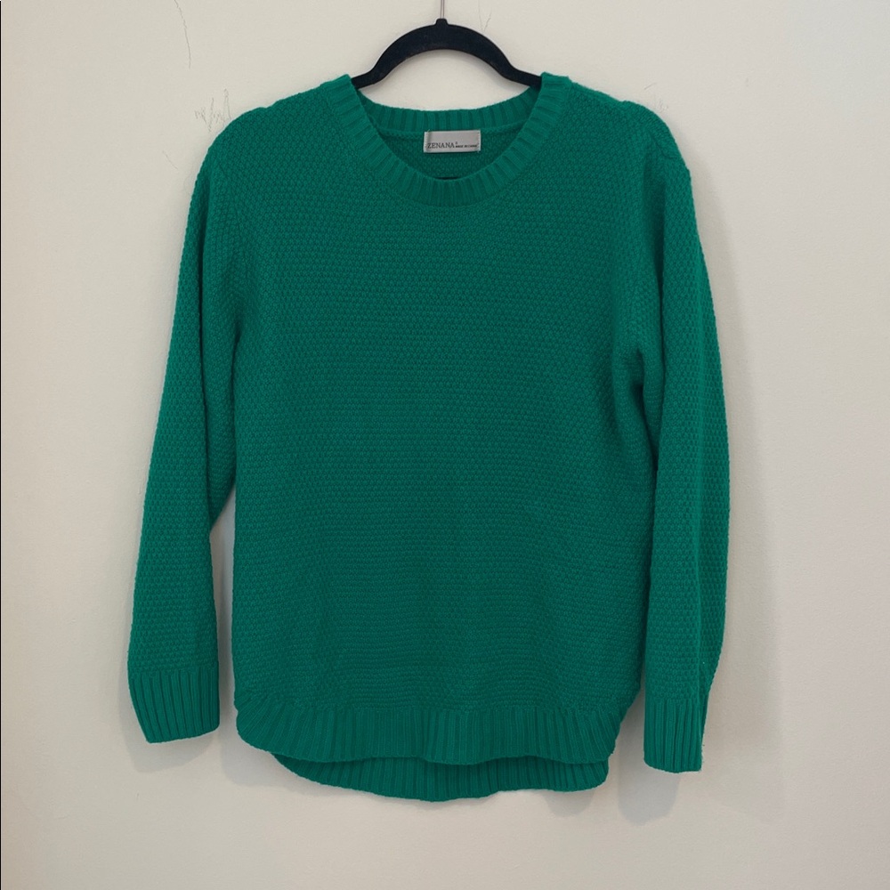 Emerald Green Crew Neck Sweater